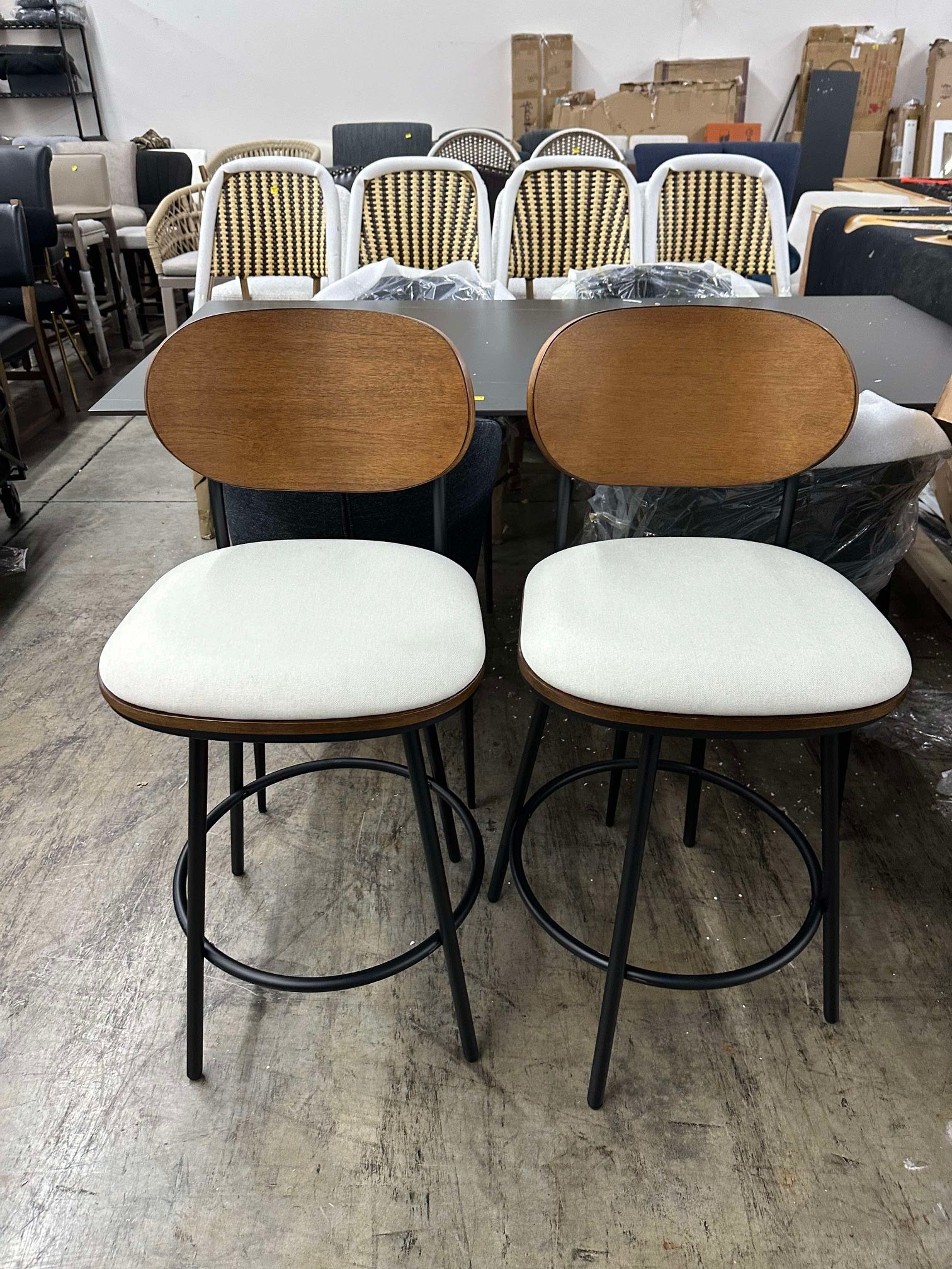 CHITA Swivel Counter Bar Stool,Set of 2
