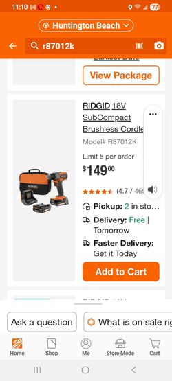 RIDGID 18V 1/2" Drill/ Driver Kit