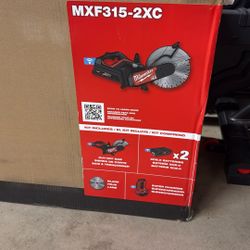Milwaukee MXF315-2XC 14” Cordless Cut-Off Concrete Saw w/ 2 Batteries & Super Charger