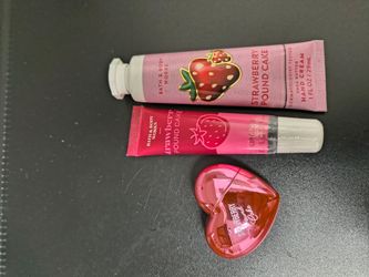B&Bworks Strawberry Pound Cake Lip Care/Hand cream Bundle – Unopened – $20