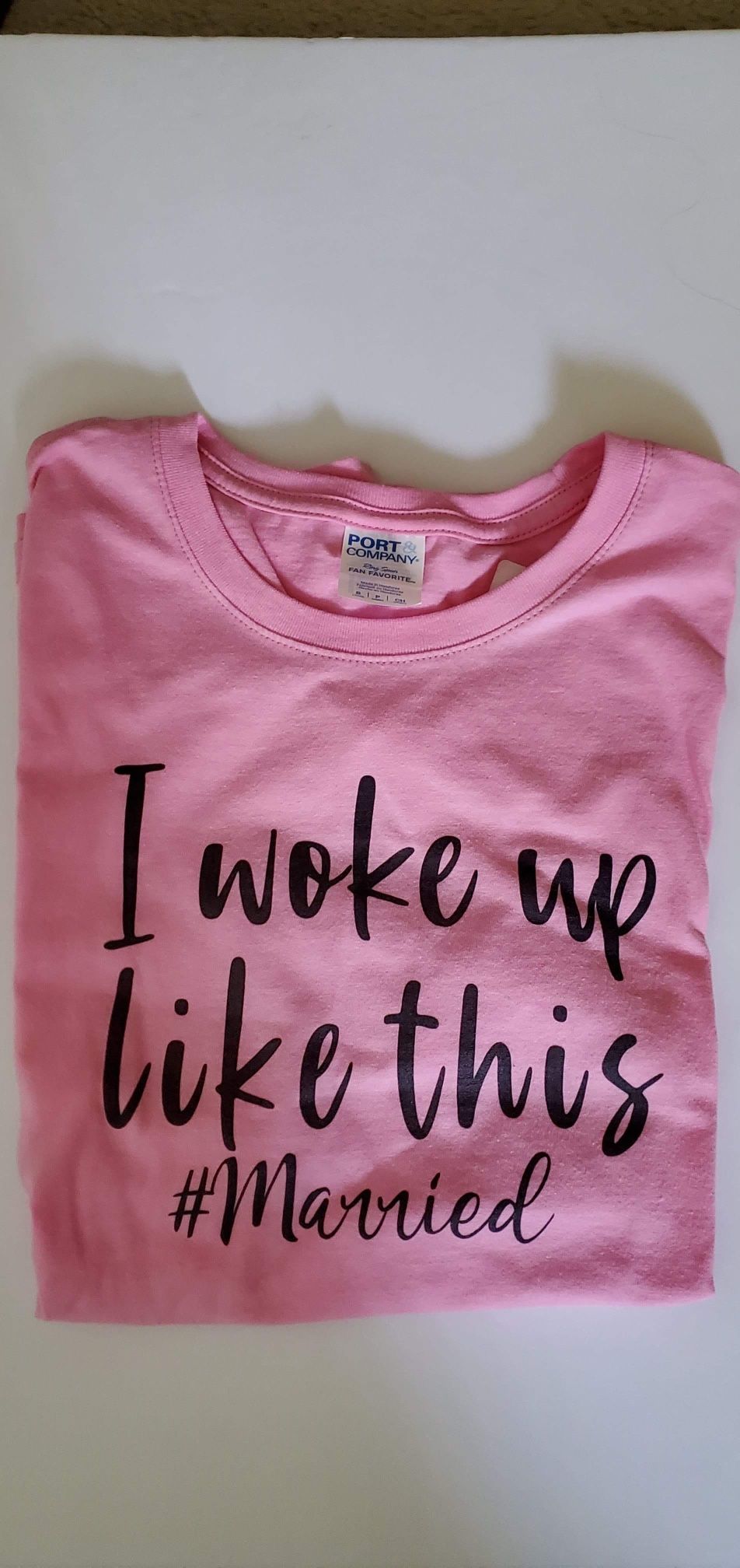 Matching “I woke up like this” Married T-shirts