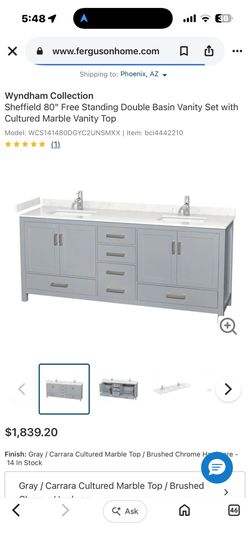 80” vanity