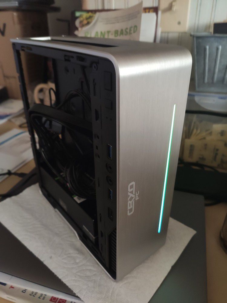 Cryo PC Mini ITX Case W/ 180w Power Supply Pre installed And AMD AM4 Wraith Stealth Low Profile Cooler 