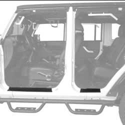 2007-18 Jeep Wrangler JK Door Sill Guards – Black By Hooke