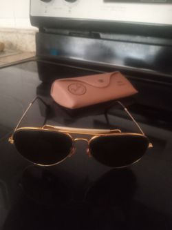 Authentic Vintage 24k gold plated Rayban sunglasses with mother of pearl brow bar