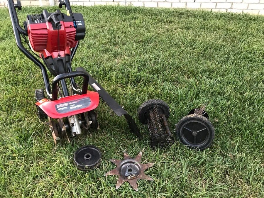 Craftsman mini tiller lawn dethatcher and edger