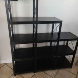 Wood Metal Bookcase