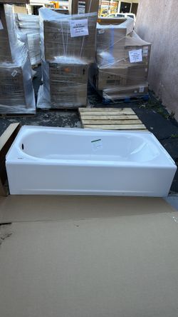 American Standard Princeton 60 in. x 30 in. Soaking Bathtub with Left Hand Drain in White