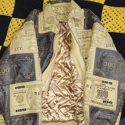 Valiant Vintage 90,s Money Leather Jacket