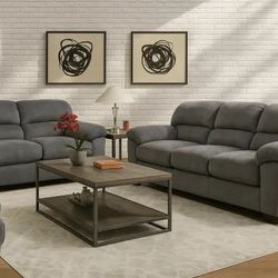 Brand New Percy Sofa And Loveseat in Charcoal Available Today $599