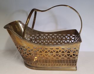 Antique Brass Basket 