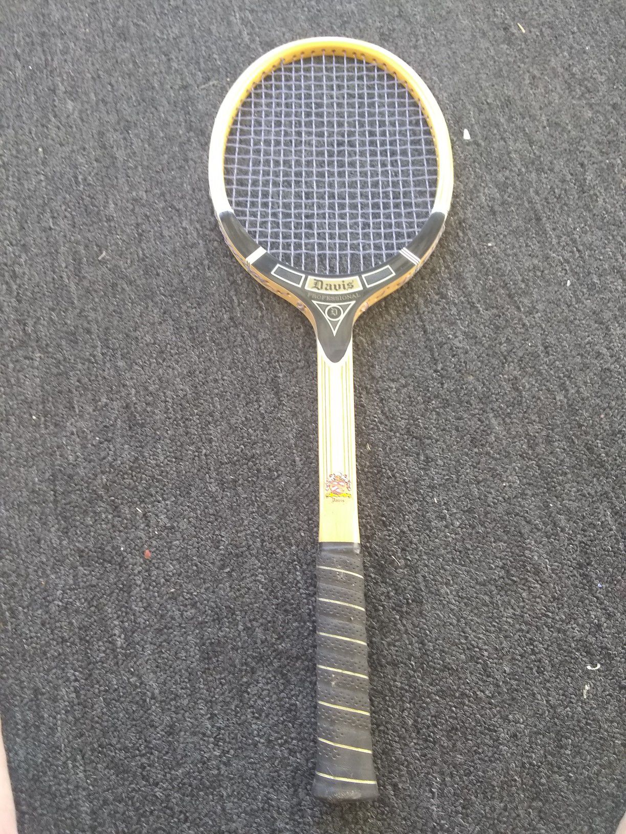 Davis tennis racket with cover