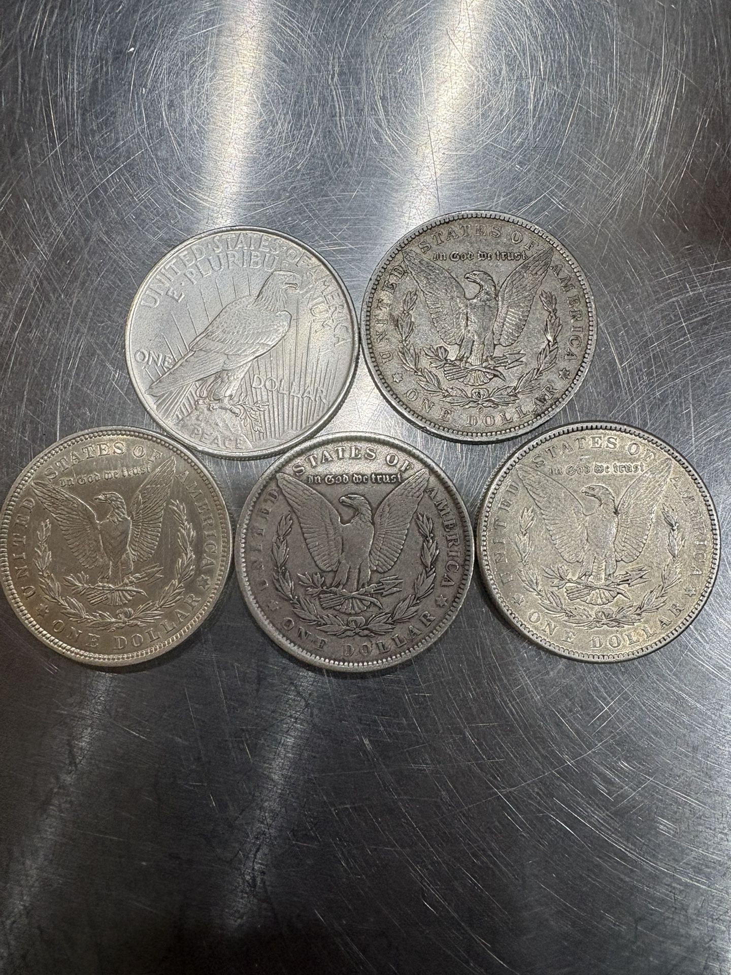 5 Morgan Silver Dollar 