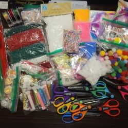Large Lot Assorted Craft Supplies 