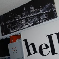 Tons of wall decor sky scraping cities different tower all in rhinestones etc