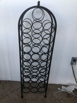 VINTAGE BEAUTIFUL IRON WINE RACK VERY STRONG AND STURDY