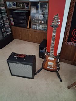 Schector diamond with fender Jr blues amp