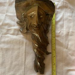 Carved Wood Face , Germany 