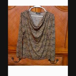 Long sleeve  tunic with cowl neck, Size L
