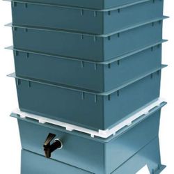 5-Tray Worm Compost Bin, Dark Green with Free Worm-Saver Tray