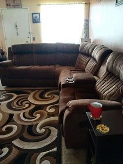 Sectional Recliner Set, Living Room Reclining Couches