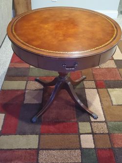 Vintage Mahogany Drum Table