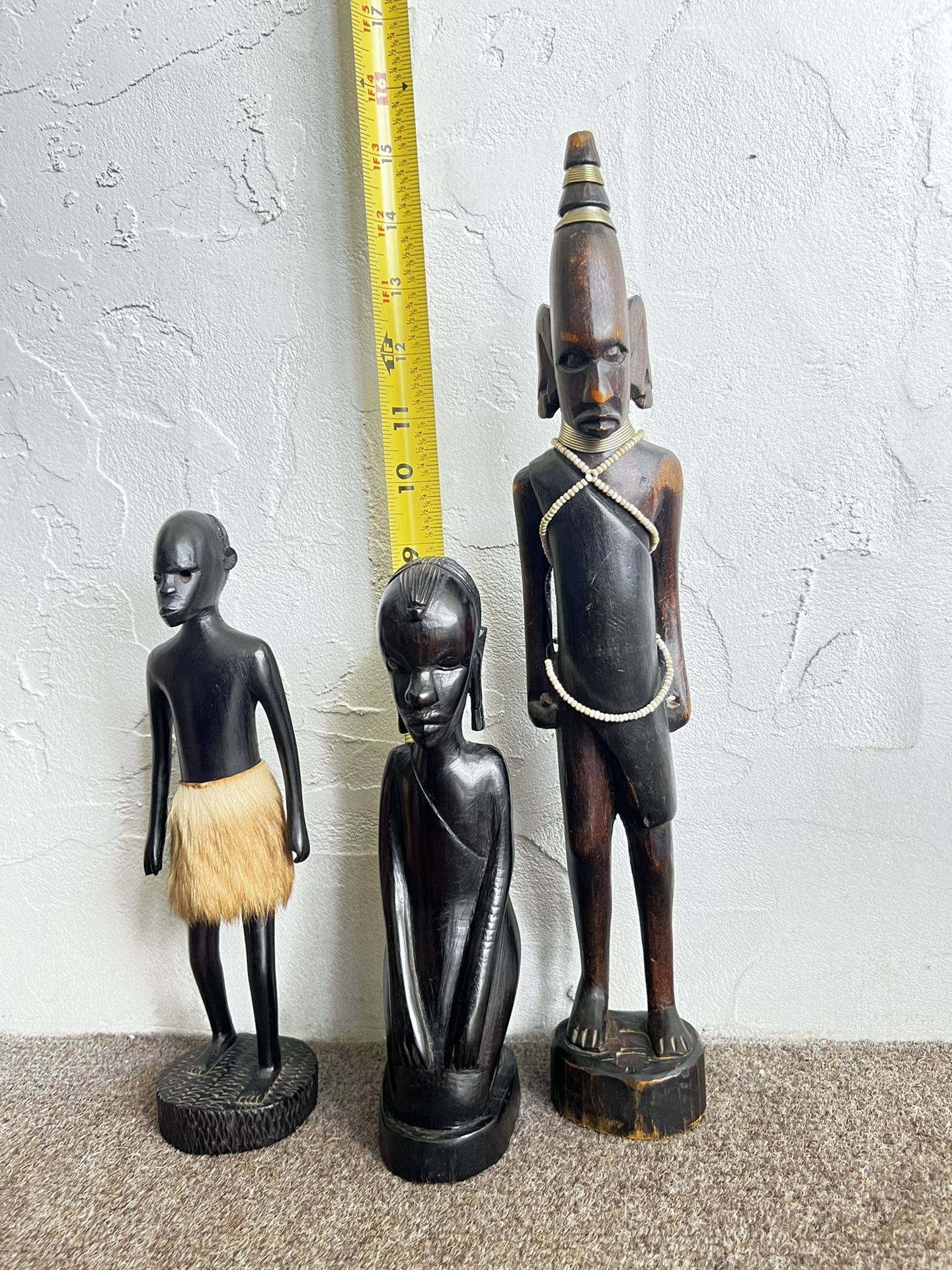 Wood African Mini Statue For Decoration