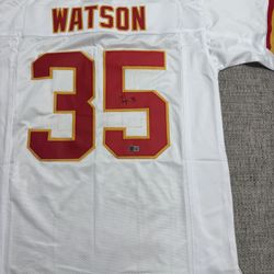 JAYLEN WATSON Signed Autograph Custom Jersey- Beckett Coa- Kansas City Chiefs