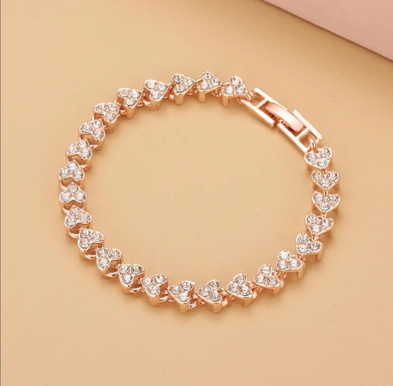 Rose Gold Heart Shaped Bracelet