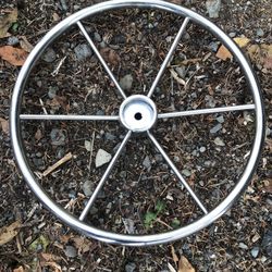 Stainless marine, steering wheel, like new