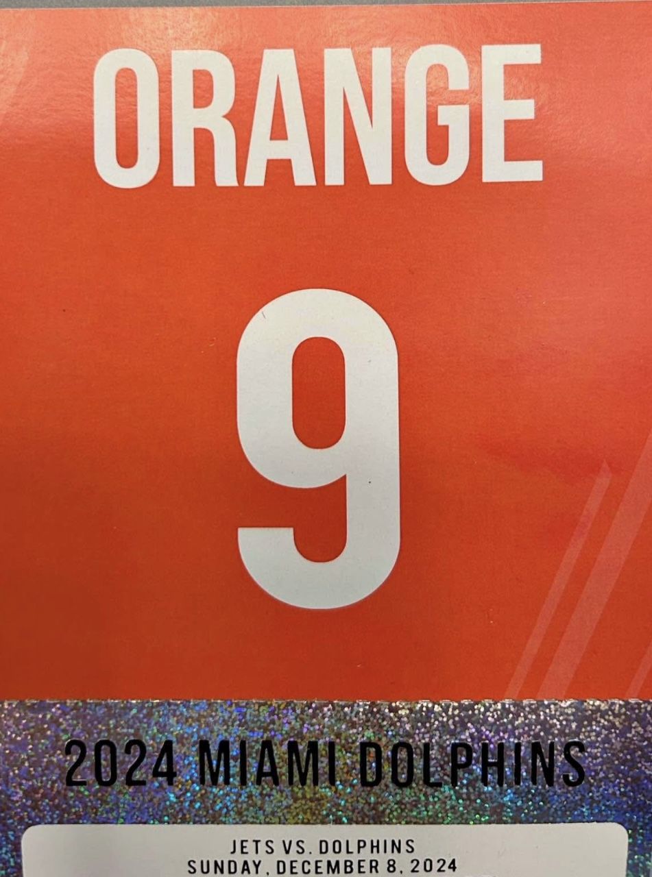 Miami Dolphins vs New York Jets - Orange Parking pass
