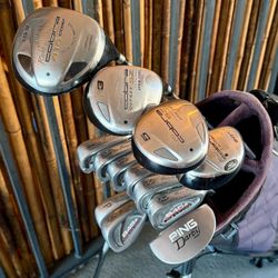 Complete Golf Club Set - King Cobra Woods, Ping Putter, Callaway Bag
