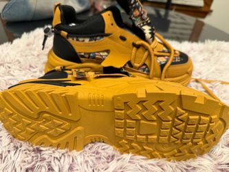 Yellow and Black Chunky High-Top Sneakers 11 1/2