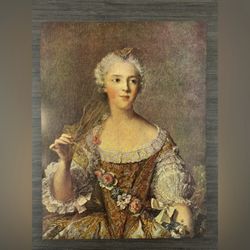 Jean-Marc Nattier Portrait of Madame Sophie Original Vintage Fine Art Print 30’s Antique USA Printed France French School Collectible