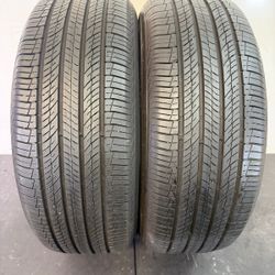 225 60 17  Hankook Dynapro HP2 - 2 Used Tires 80% Life 