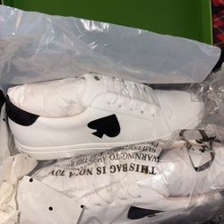 ✨ NEW Kate Spade Fez Leather Sneakers – Women’s 8.5 – White/Black