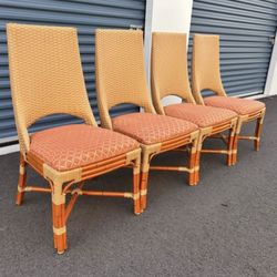 $60 for (4) Tropical Tommy Bahama Style Dining Chairs