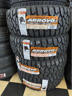 💯Lt285/70/17 vendo set de llantas nuevas arroyo rt