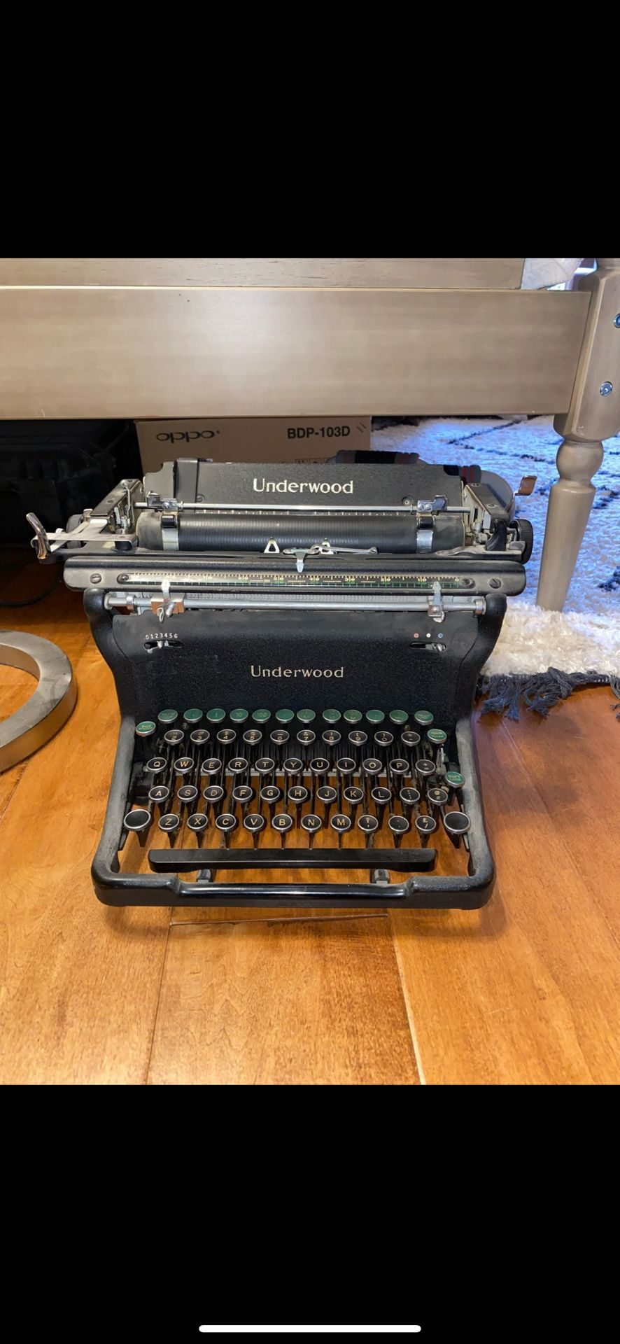 1930’s Antique Underwood Champion Typewriter