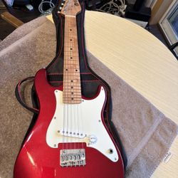 Power Play Childrens S Style Electric Guitar Candy Apple - Red