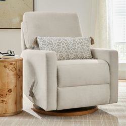 Better Homes & Gardens Modern Farmhouse Glider Recliner, Cream Linen