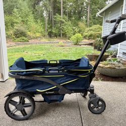 Gladly Family Anthem 2 Stroller Wagon with Infant Car Seat Adapter