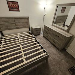 Brand New Grey Color Bedroom Set Queen $580 FREE LOCAL DELIVERY & SET UP 