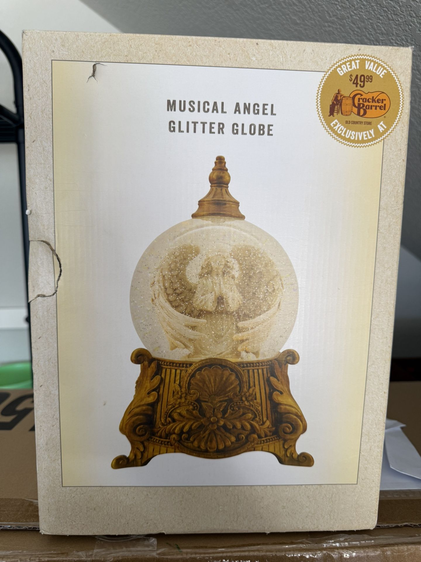 Musical Angel Glitter Globe