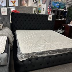 Eastern King Bed Frame W/ Mattress