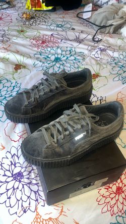 Rihanna Fenty Gray Creeper Velvet 8.5W