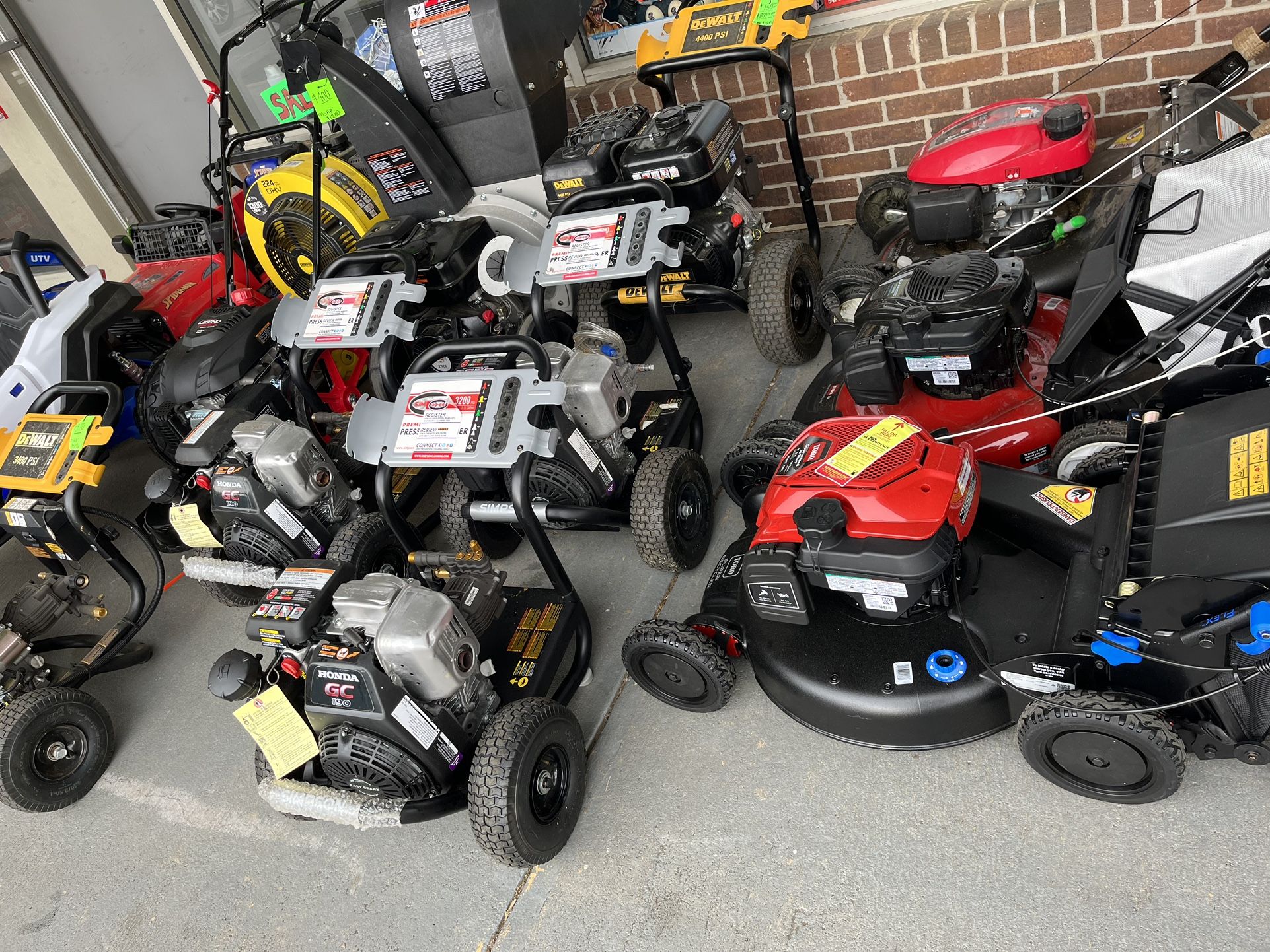 Huge April Sale ! Lawn Care Equipment Power Washers Outdoor Toys And More!!