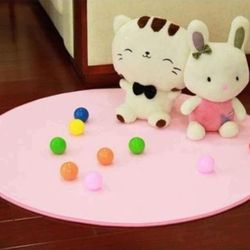 NEW! 44" Round Soft, Pink Foam Playmat with Removable Zipper Cover, For kids, Baby