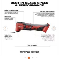 Milwaukee M18 18V Lithium-lon Cordless Oscillating Multi-Tool 