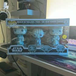 Starwars Glow in the dark Funko pop 3 pack